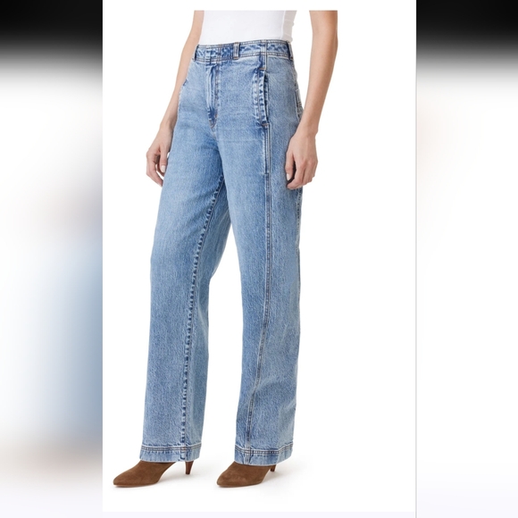 Habitual High Rise Side Panel Barrel Leg Jeans In Faded Wash Size 6 - Picture 2 of 12